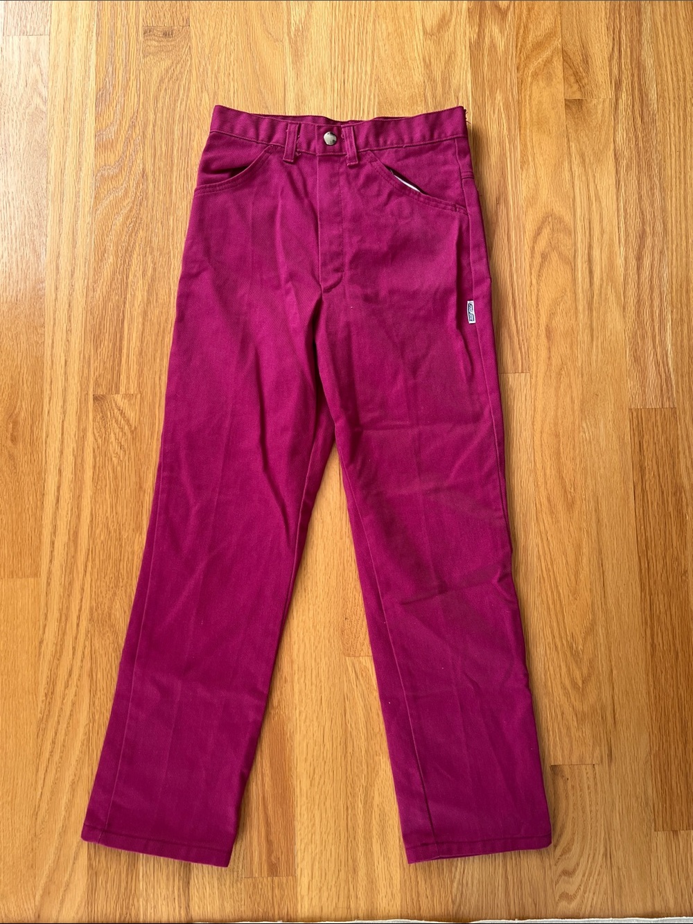 Vintage Final Score made in the USA Magenta Straight denim pants size 12 girls